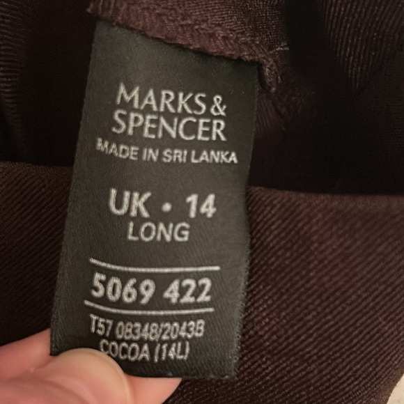 Marks & Spencer Brown dress pants, size UK 14, US 12 - Picture 4 of 6